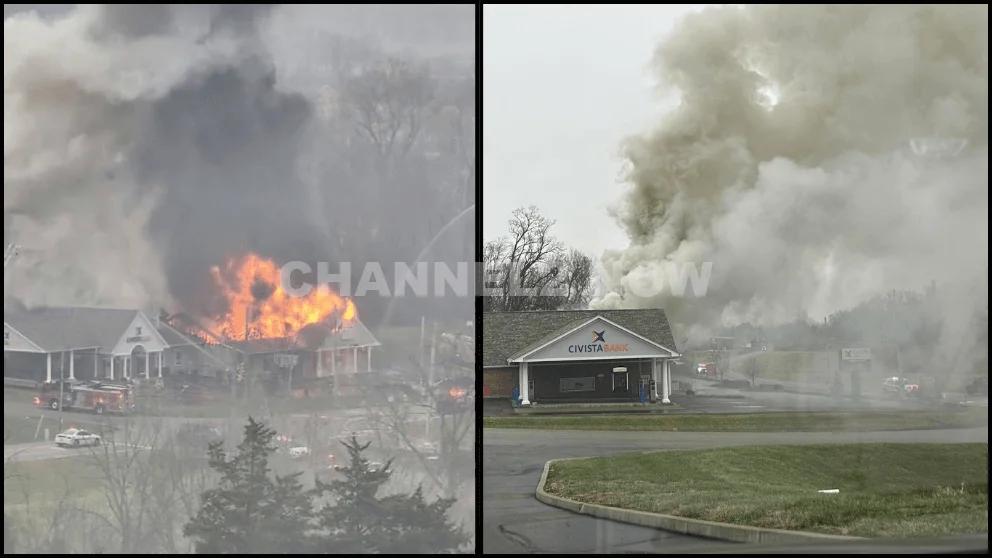 Massive Third-Alarm Fire Devastates Civista Bank in Lawrenceburg; Second-Floor Offices Engulfed on Christmas Day